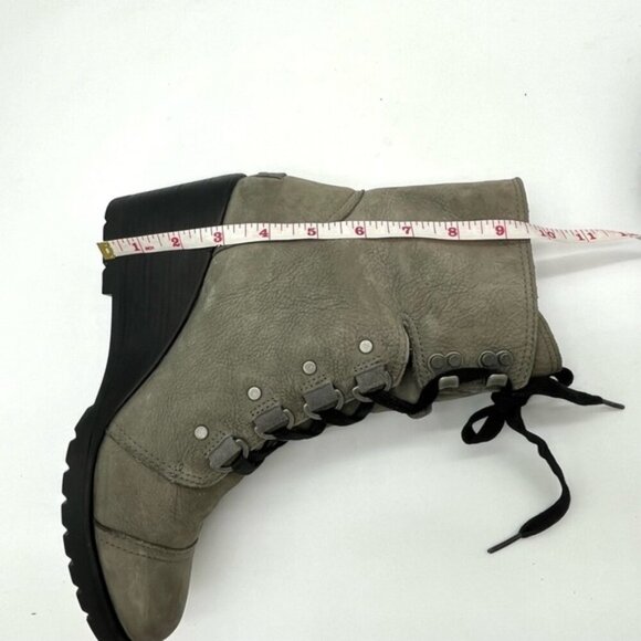 Sorel Women's After Hours Lace Quarry Mid-Calf Leather Boots Women Sz 10 - Picture 7 of 10